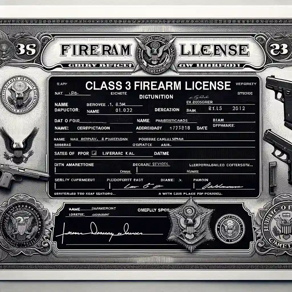 Class 3 Firearm License